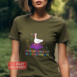 Heterosexuality In This Economy Shirt, Pride Shirt,  Proud Mom Shirt, Pride Gift, LGBTQ Shirt, Lesbian Shirt, Pride Peace Shirt, Gay Shirt