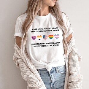 Make Lying Wrong Again Shirt, Human’s Rights Apparel,  Political Humor, Anti-Lying, Gift for Activists, Sarcastic Political, Bold Statement