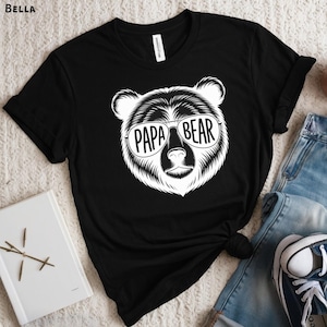 T-shirt avec lunettes de soleil papa ours : chemise papa pour la fête des pères