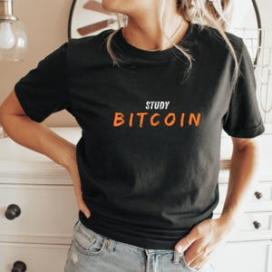 Study Bitcoin Shirt: Crypto Education, Blockchain Gift