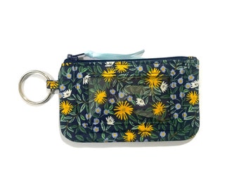 Rifle Paper Co Bramble Keychain Id Wallet, Student Id Holder, Floral Card Case, Small Zipper Coin Purse, Minimal Card Wallet, Gift For Her