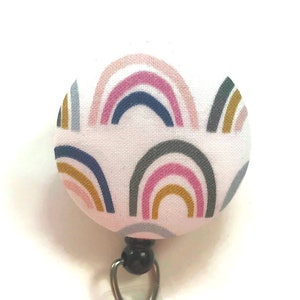 Rainbow Badge Reel - Nurse Badge Reel - Badge Clip - Modern Badge Pull - Retractable Badge Reel - Interchangeable - Name Badge Holder