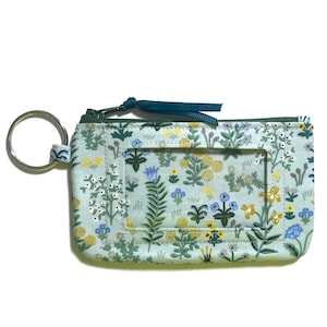 Rifle Paper Co. Porte-clés Menagerie, porte-cartes d'étudiant, étui à fleurs, porte-monnaie à fermeture éclair, porte-cartes minimaliste, meilleur cadeau pour elle