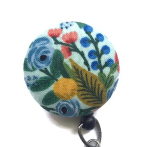 Rifle Paper Co Retractable Badge Holder - Nurse Badge Reel - Flower Badge Reel - Badge Pull - Badge Id Holder - Best Gift Under 10