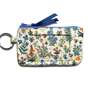 Portachiavi con portadocumenti Rifle Paper Co Menagerie, portadocumenti con foto, porta carte floreale, piccolo portamonete con cerniera, porta carte minimalista, regalo per lei