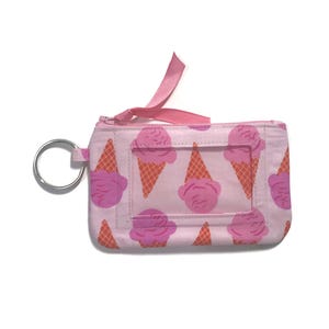 Ruby Star Keychain Id Wallet, Student Id Holder, Mini Clutch, Small Card Holder Wallet, Purse Organizer, Gift 4 Her, Zipper Coin Case