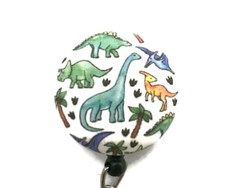 Dinosaur Badge Reel, Retractable Badge Holder, Dino Id Badge Clip, Animal Badge Pull, Nurse Badge Reel, Best Teacher Gift, Name Tag Holder