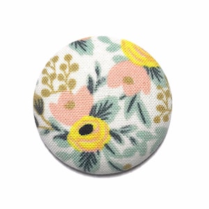 Rifle Paper Co Fabric Nurse Badge Reel - Rosa - Flower Badge Reel - Id Badge Holder - Floral - Badge Pull - Id Badge Clip - Interchangeable