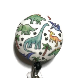 Retractable ID Holder Badge Reel Swivel Clip Professional Accessory Watercolor Design Name Tag Display Office Worker Medical Nurse Teacher Gift Animal Pattern Cute Style Secure Hold Daily Use Functional Workplace Essential Durable