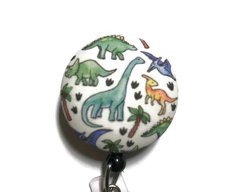 Retractable ID Holder Badge Reel Swivel Clip Professional Accessory Watercolor Design Name Tag Display Office Worker Medical Nurse Teacher Gift Animal Pattern Cute Style Secure Hold Daily Use Functional Workplace Essential Durable