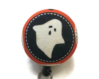 Ghost Badge Reel, Retractable Badge Holder, Nurse Badge Reel, Halloween, Id Badge Clip, Cute Id Badge Lanyard, Badge Pull, Interchangeable