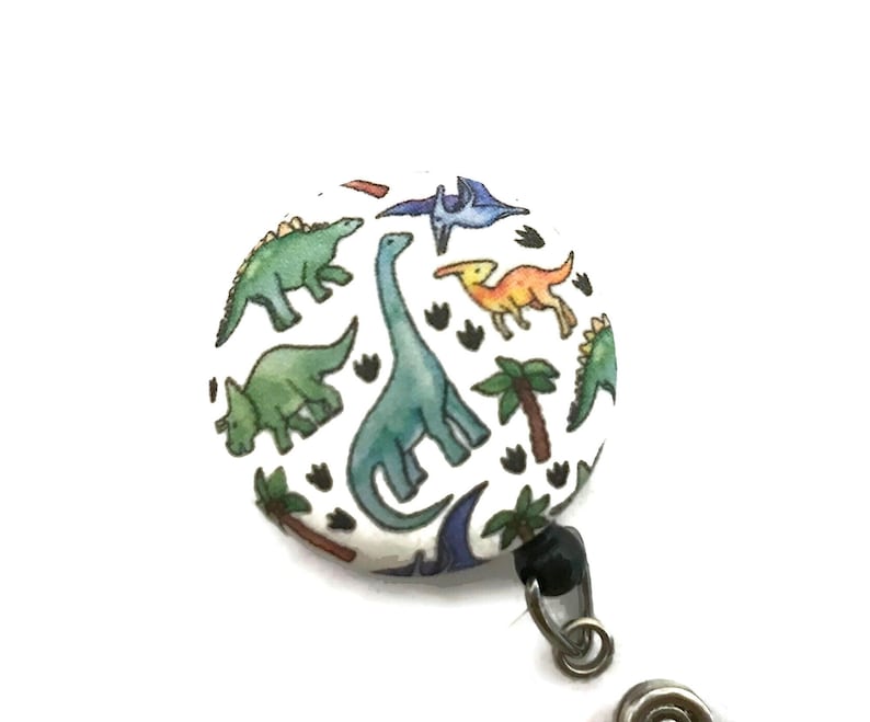 Dinosaur Id Holder Retractable Badge Reel Animal Badge Pull Name Tag Holder Nurse Badge Reel Teacher Gift Best Teacher Gift Under 10 Unisex image 6