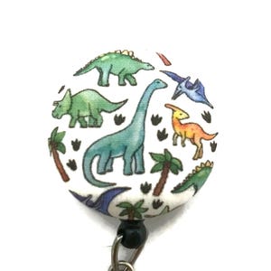 Nurse Badge Reel Retractable ID Holder Medical Staff Name Tag Clip Watercolor Animal Design Professional Healthcare Accessory Swivel Clip Secure Hold Hospital Worker Essential Cute Pattern Office Badge Display Teacher Gift Idea Durable