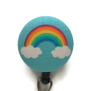 Rainbow Badge Reel - Nurse Badge Reel - Badge Clip - Modern Badge Pull - Retractable Badge Reel - Interchangeable - Name Badge Holder
