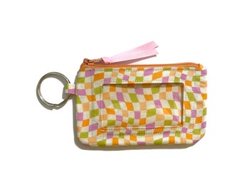 Porte-monnaie super cool avec porte-clés, petite pochette pour pièce de monnaie à fermeture éclair, support pour carte d'étudiant, porte-monnaie, portefeuille fin, porte-cartes de crédit, porte-clé, cadeau pour 4 personnes,