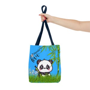 Adorable Panda Tote Bag – Eco-Friendly Reusable Canvas Bag | Panda Lover Gift | Cute Animal Shopping Bag | Kawaii School Tote