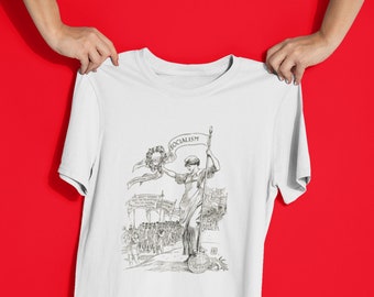 socialism tshirt . walter crane socialist illustration labor history shirt . anarchist marxist plus sizes