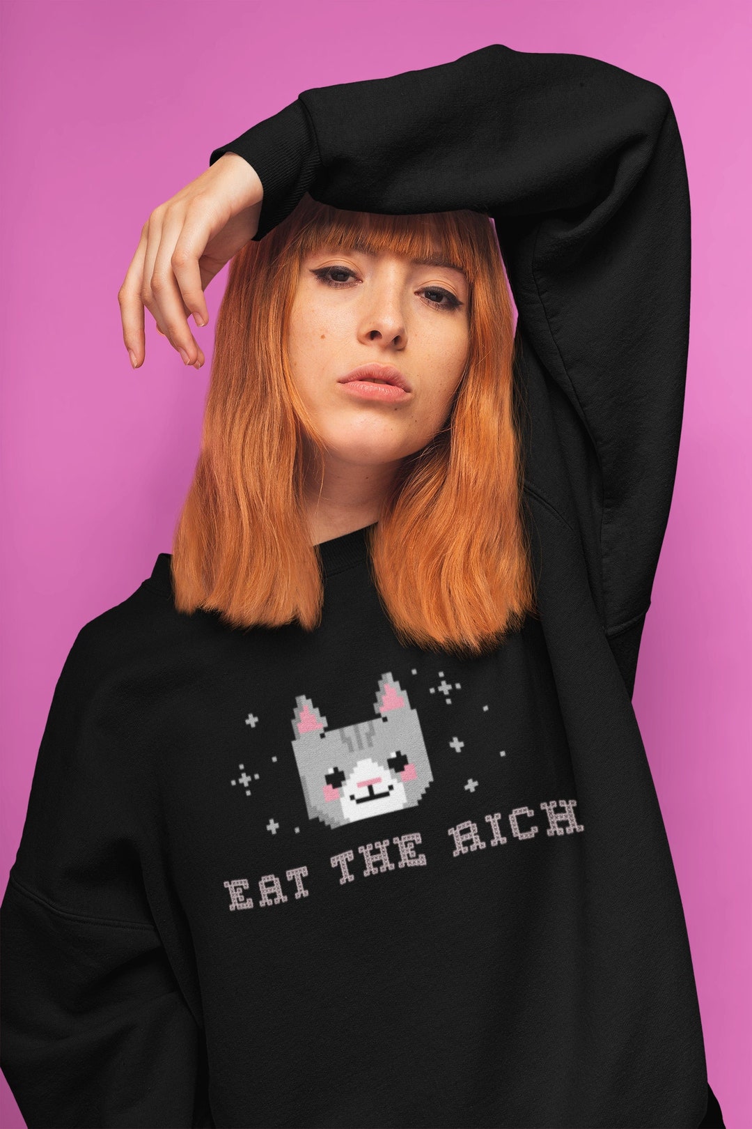 Eat the online rich crewneck