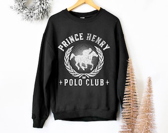 red white royal blue sweatshirt . prince henry polo club sweatshirt . first prince sweater hoodie