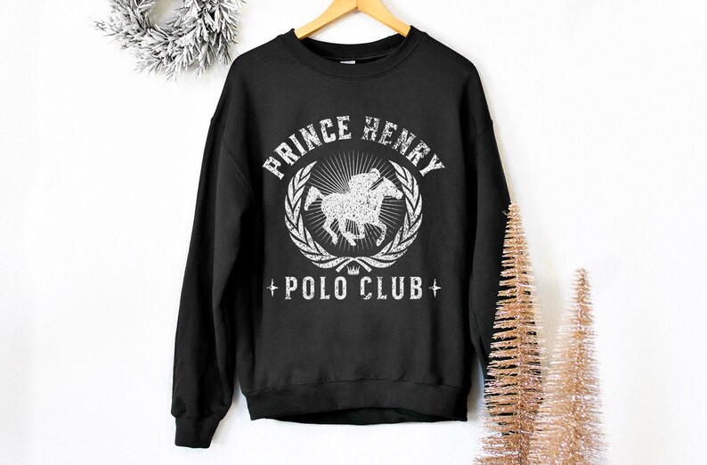 red white royal blue sweatshirt . prince henry polo club sweatshirt . first prince sweater hoodie image 1