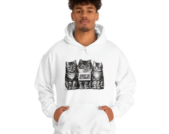 eat the rich cute hungry for billionaires kittens hoodie . anti-capitalist socialist cat sweatshirt