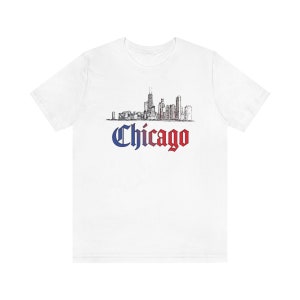 vintage chicago tshirt . goth chicago pride sweatshirt . windy city skyline souvenir mens womens unisex gender neutral image 8