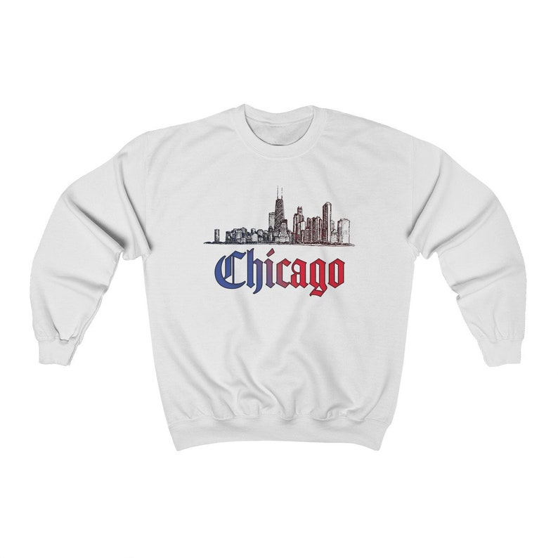 vintage chicago tshirt . goth chicago pride sweatshirt . windy city skyline souvenir mens womens unisex gender neutral image 9