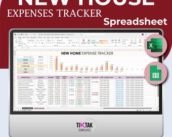 New House Spreadsheet, Renovation Expense Sheet, Home Building Budget Tracker Template, House Renovation Sheet, Home Project Expense Log