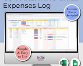 Co-Parenting Child Expense Log, Shared Child Expenses Log, Parenting Expenses Tracker, Split Child Expenses Spredsheet Template, Excel