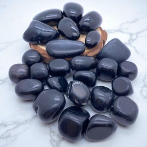 Natural Black Obsidian | Energy Shield & Emotional Healing | Polished Obsidian - Pocket Protection Stone