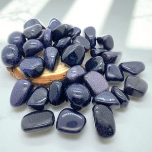 Blue Goldstone Crystal | Starry Night Stone | Ambition & Protection | Tumbled Stones - Wholesale