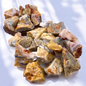 Raw Crazy Lace Agate | Unique Banded Agate for Chakra Energy Work - Natural Healing Crystal for Mood Boost