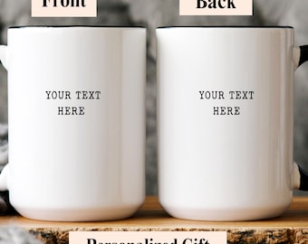 Custom Photo Coffee Mug: Personalized Text Gift Cup