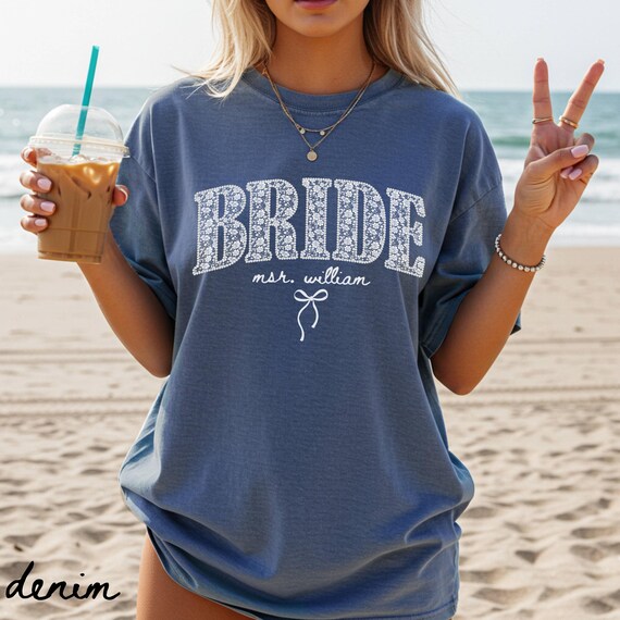 Pearl Lace Bride T-Shirt, Bride And Bridesmaid Matching Shirts, Bachelorette Party Shirts, Maid Of Honor Shirt, Bridal Party Tee