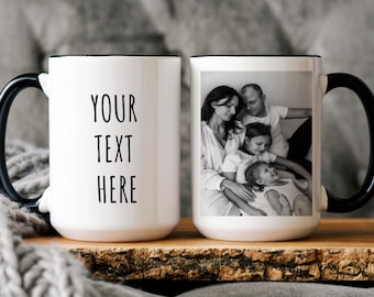 Personalized Photo Coffee Mug: Custom Text Gift