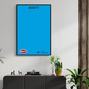 Bugatti Chiron Digital Artwork für Wandbilder, kompatibel mit Print 42083 oder Technik 42083