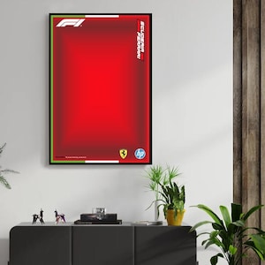 Ferrari SF-24 F1 Digital Artwork for Wall Poster, Technic 42207 compatible