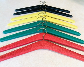 Set of 8 Vintage Coat Hangers 70s 50s Mid Century Clothing Hangers