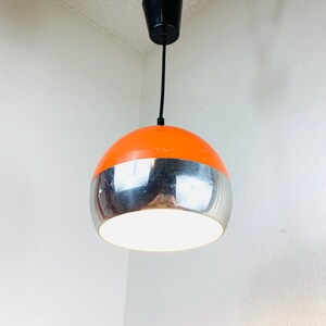 70s Orange Ball Ceiling Lamp by Hustadt Leichten image 4