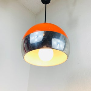 70s Orange Ball Ceiling Lamp by Hustadt Leichten image 8