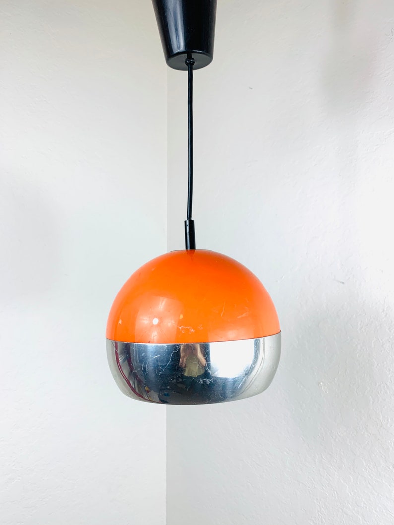 70s Orange Ball Ceiling Lamp by Hustadt Leichten image 2