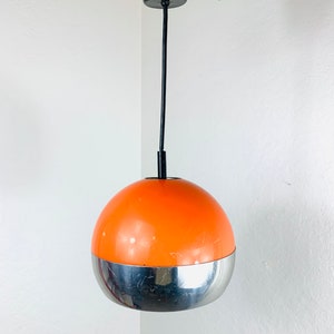 70s Orange Ball Ceiling Lamp by Hustadt Leichten image 5