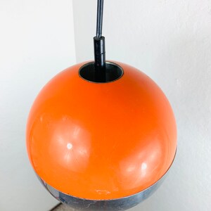 70s Orange Ball Ceiling Lamp by Hustadt Leichten image 10