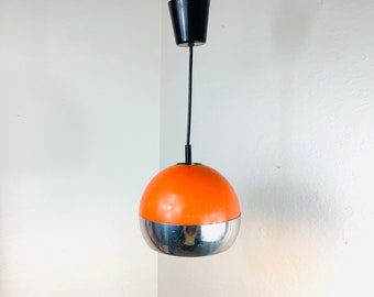 70s Orange Ball Ceiling Lamp by Hustadt Leichten