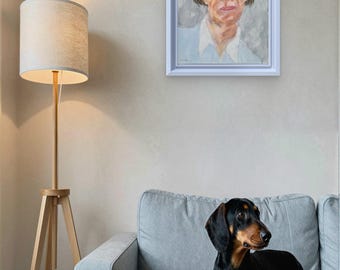 Original Pastel Portrait Painting | Miserable Looking Bastard | Modern Art Abstract Styli, unframed