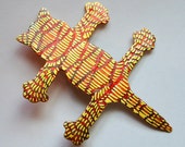 Tortoiseshell flat cat brooch