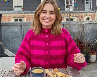 Easy Striped Crochet Cardigan eBook