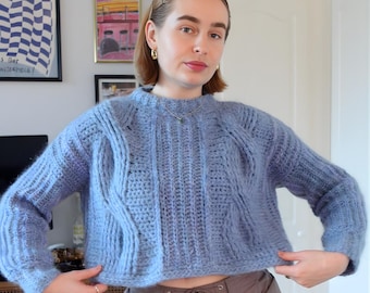 Crochet Cable Jumper Pattern + Tutorial