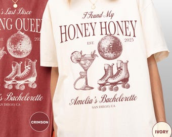 Dancing Queen Bachelorette Shirt, Disco Theme Bachelorette Tee, 70s Roller Skate Bach Party Shirts, Retro Disco Tee, Honey Honey Retro Shirt