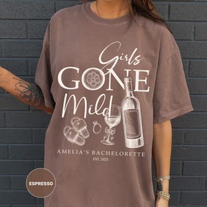 Girls Gone Mild Bachelorette Shirt, Spa Weekend Bach Shirts, Slumber Party Bride Crew, Luxery Bridesmaid Gifts, Oversized Comfort Colors Tee